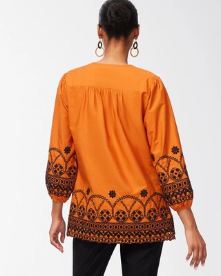 Cutwork Eyelet Blouse