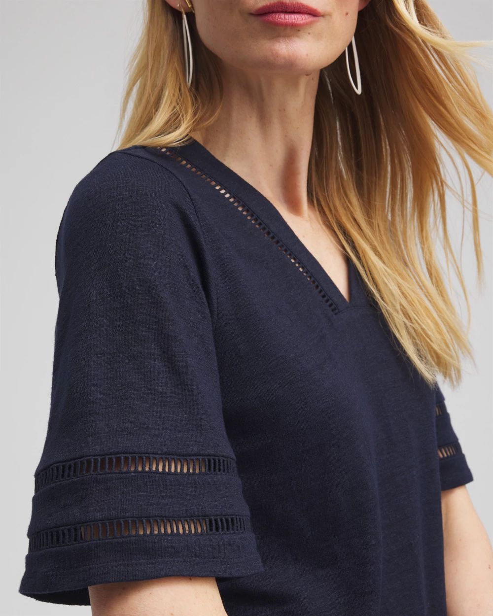 Linen Ladder Lace Tee