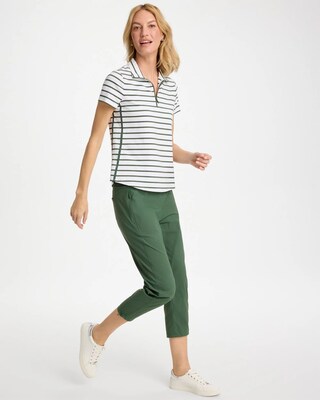 Zenergy® UPF Striped Half Zip Polo click to view larger image.