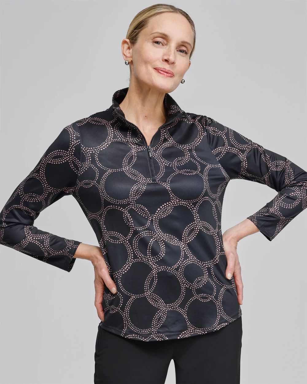 Zenergy® UPF Polka Dot Long Sleeve Top
