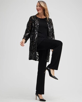 Travelers Collection Floral Sequin Jacket