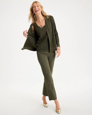 Ella Zebra Jacquard Scoopneck Sweater Tank click to view larger image.