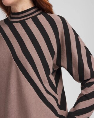 Zenergy® Luxe Cashmere Blend Striped Sweater click to view larger image.