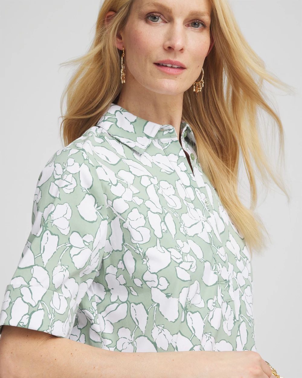 Poplin Popover Shirtdress click to view larger image.