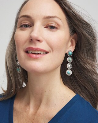 No Droop® Jasper Stone Drop Earrings click to view larger image.