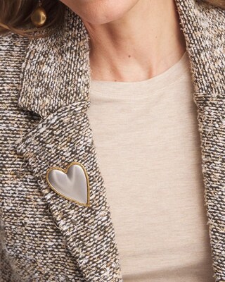 Mixed Metal Heart Brooch