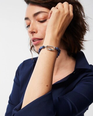 Blue Carabiner Bracelet