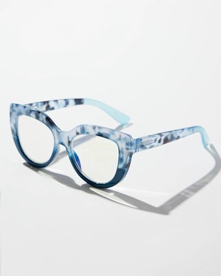 Blue Wide Cateye Readers