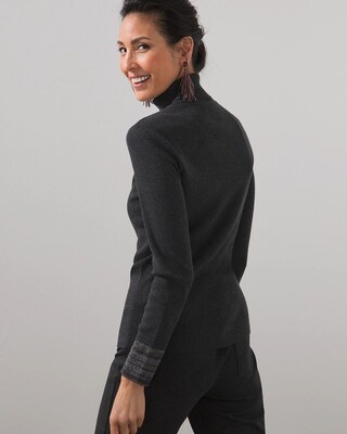 Lurex Cuff Turtleneck