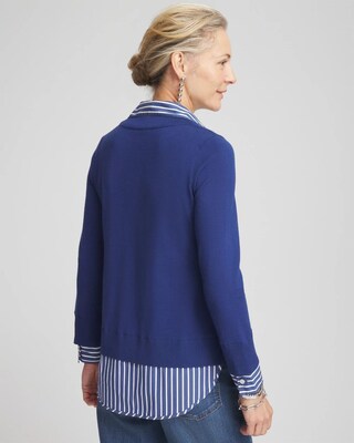 Built-In Shirt Knit Sweater click to view larger image.