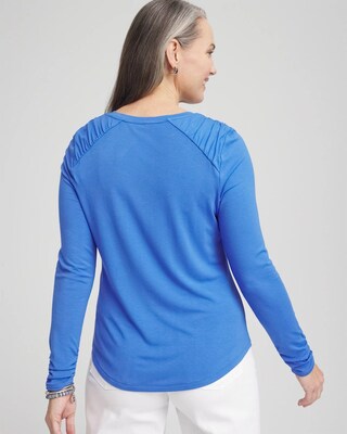 Touch of Cool™ Shirred Shoulder Tee click to view larger image.