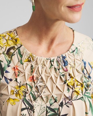 Touch of Cool™ Floral Smocked Top