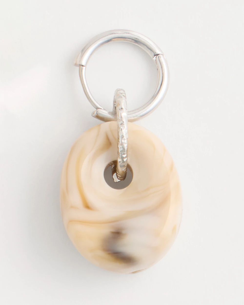Neutral Drop Hoop Earrings click to view larger image.