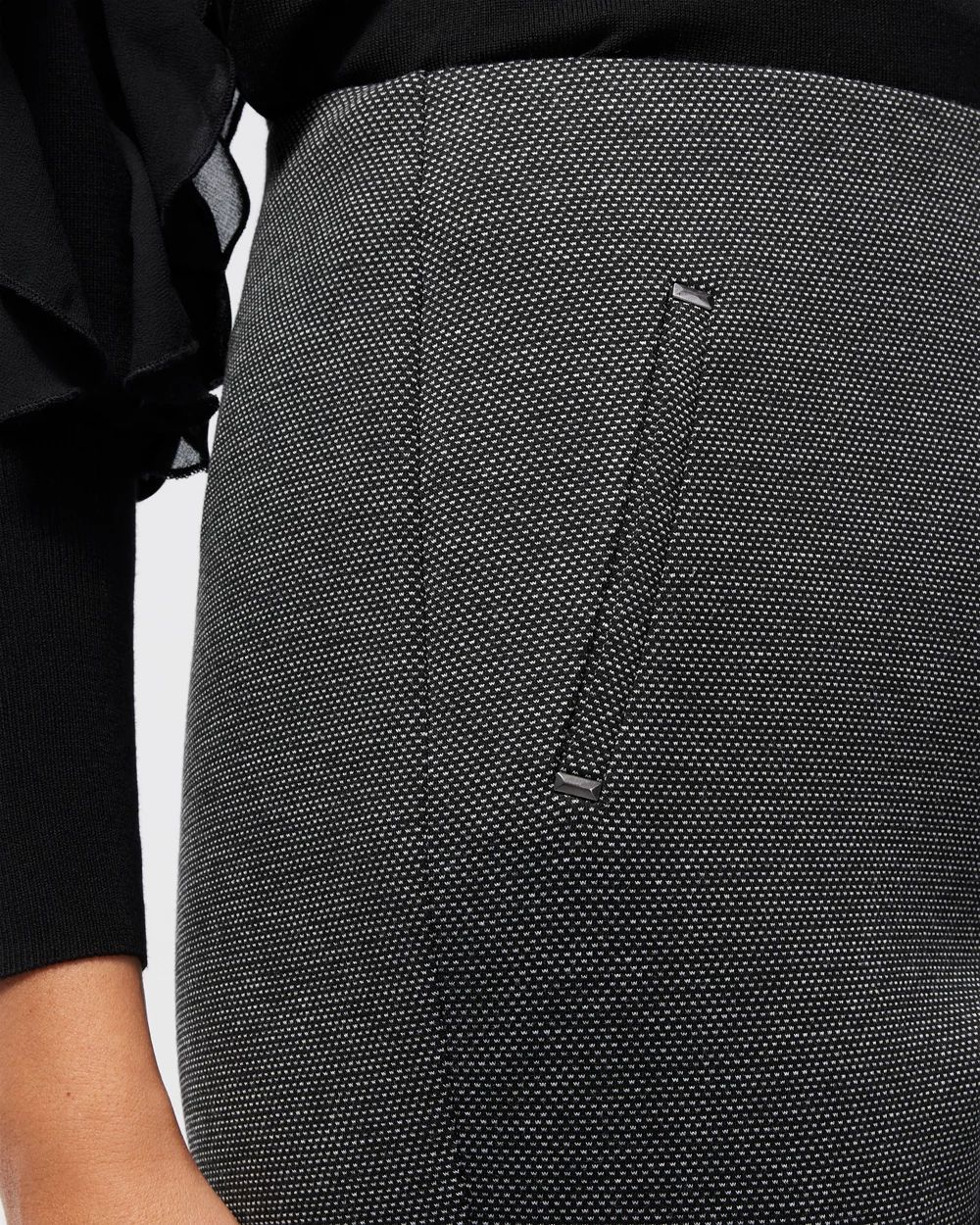 Petite Juliet Ponte Jacquard Ankle Pants click to view larger image.