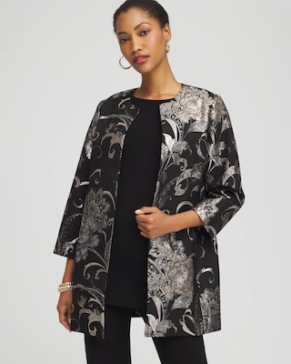 Travelers™ Collection Jacquard Floral Shine Jacket