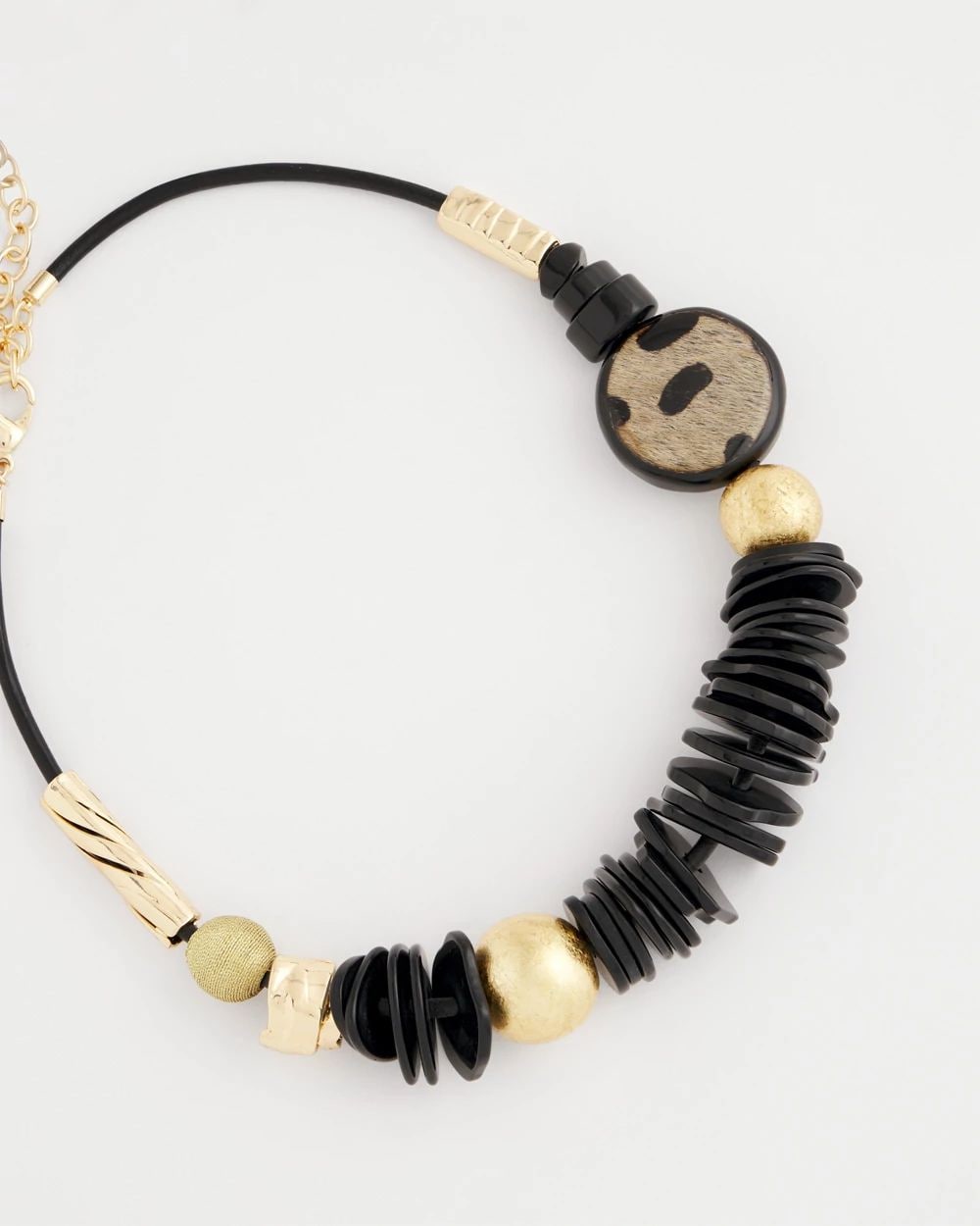 Chico's Originals Black & Gold Short Necklace