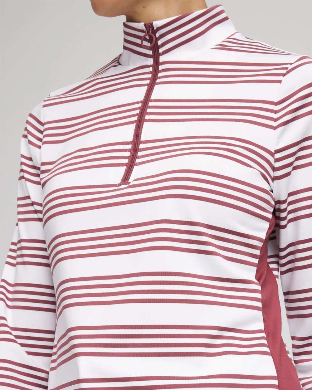 Zenergy® UPF Stripe Long Sleeve Top click to view larger image.