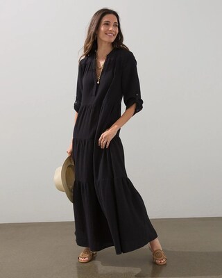 Gauze Tiered Maxi Dress