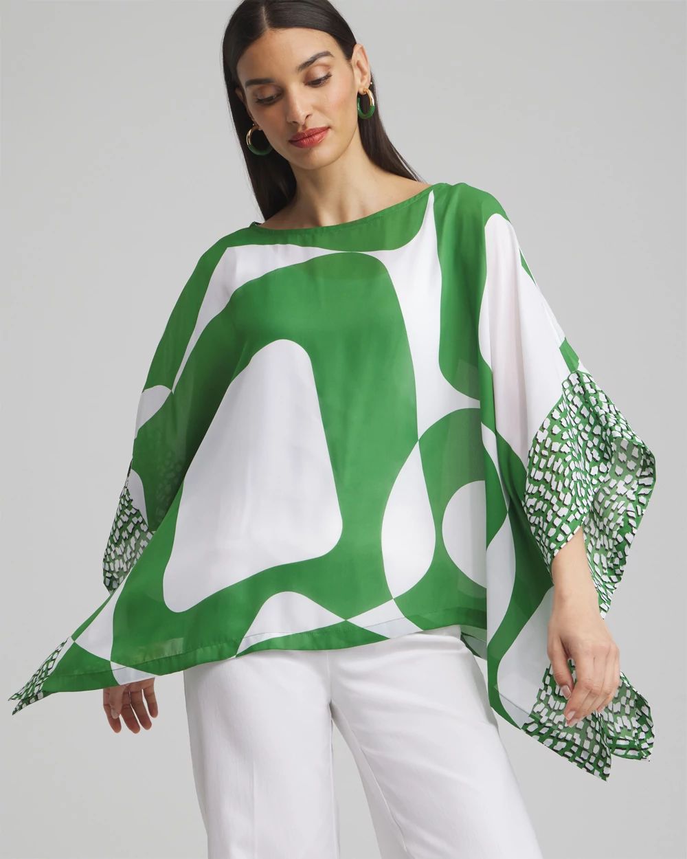 Modern Print Poncho
