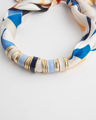 Adjustable Satin Scarf Necklace