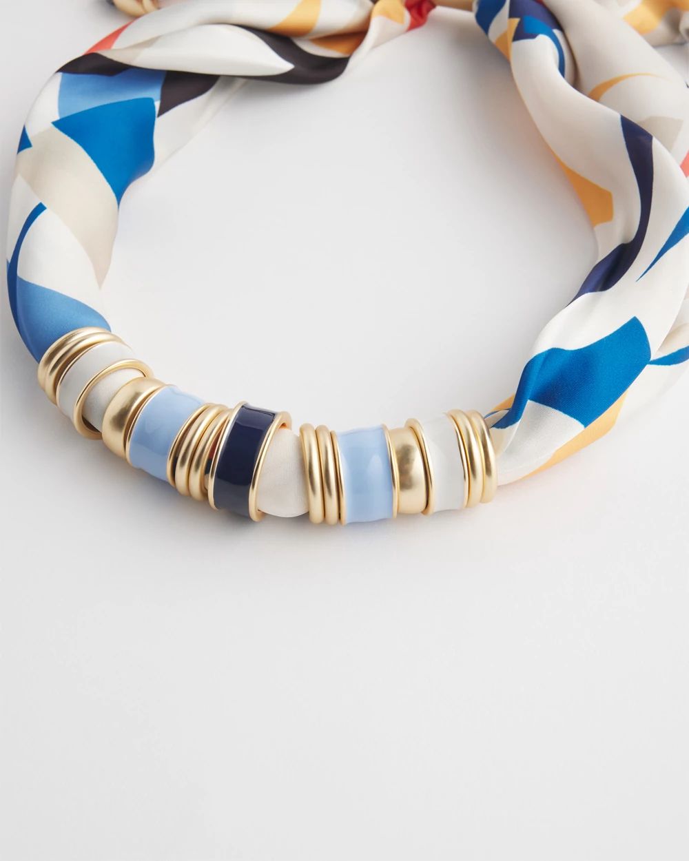 Adjustable Satin Scarf Necklace