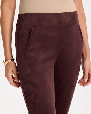 Faux Suede Juliet Slim Ankle Pants click to view larger image.