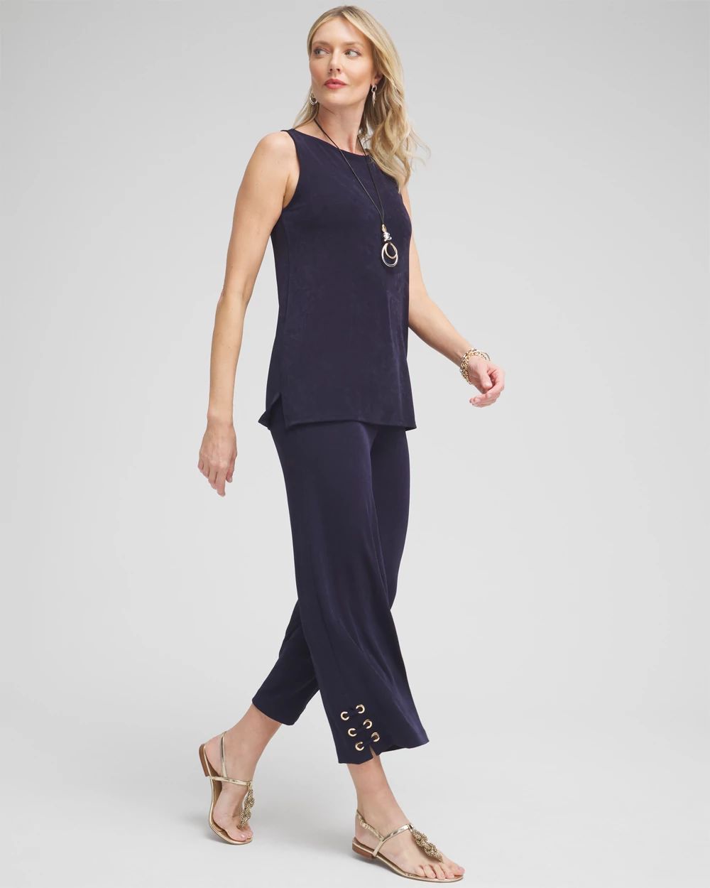 Travelers™ Lace Up Cropped Pants click to view larger image.