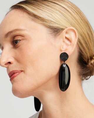 Black Clip-on Earrings