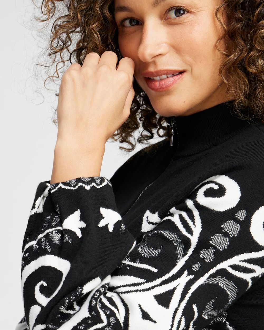 Floral Jacquard Cardigan