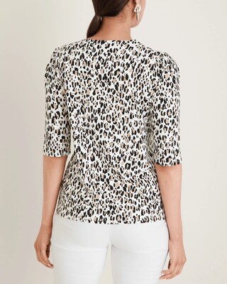 Touch of Cool Striped Puff-Sleeve Top