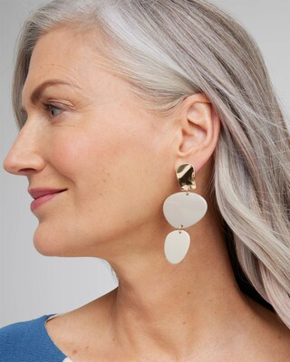 Grey Linear Earrings