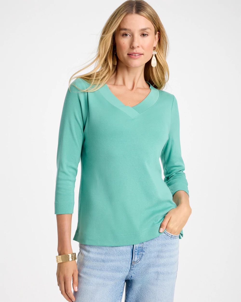 Pima Cotton 3/4 Sleeve Tee