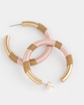 Pink Hoop Earrings click to view larger image.