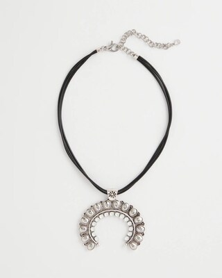 Short Horseshoe Pendant Necklace click to view larger image.