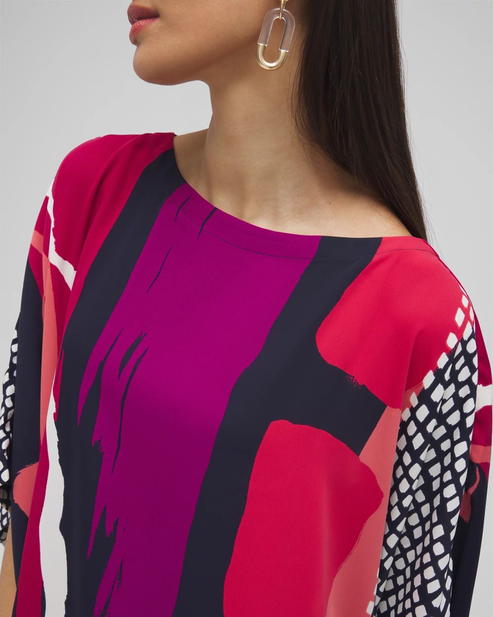 Abstract Print Poncho