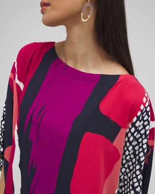 Abstract Print Poncho
