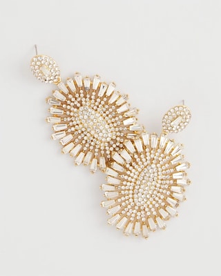Starburst Crystal Drop Earrings click to view larger image.
