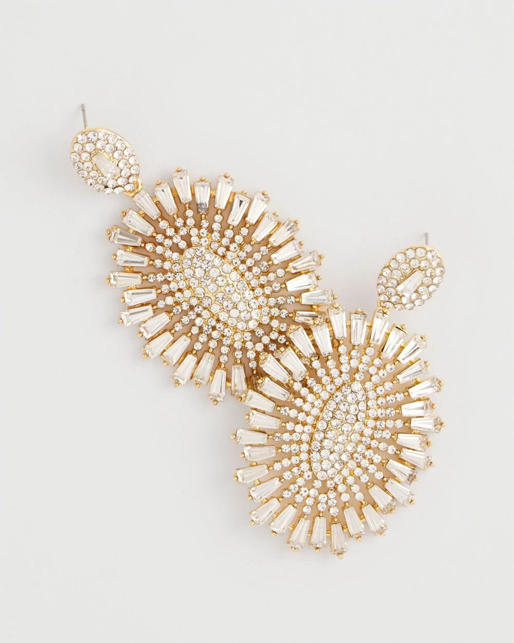 Starburst Crystal Drop Earrings