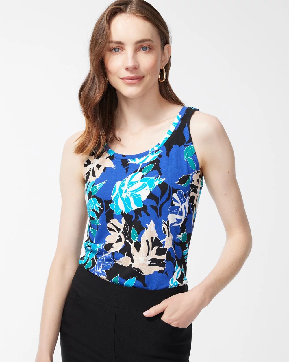 Touch of Cool Floral Polished Tank