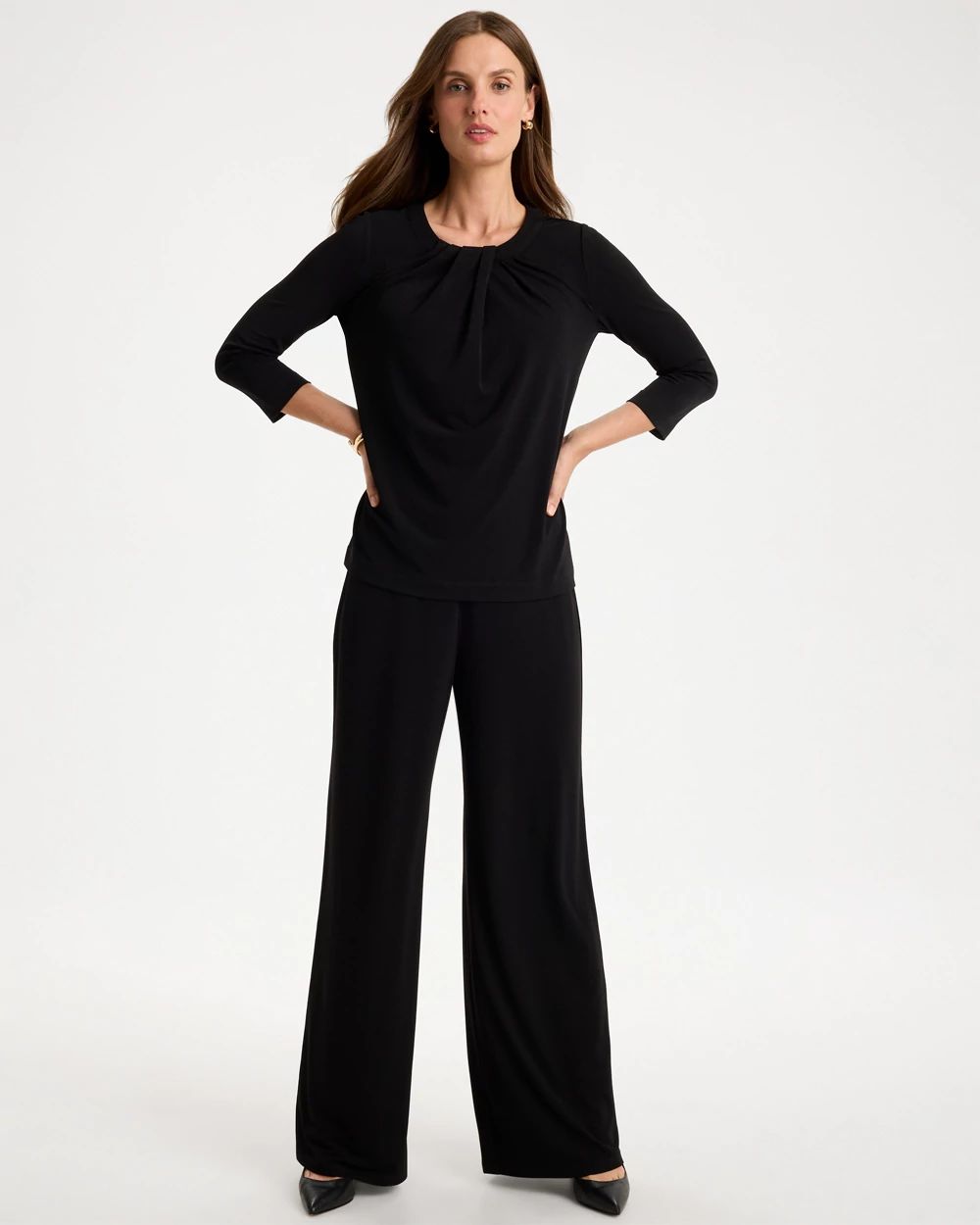 Travelers™ Knit Twist Front Top click to view larger image.