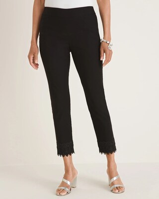 So Slimming Brigitte Lace-Hem Slim Crops