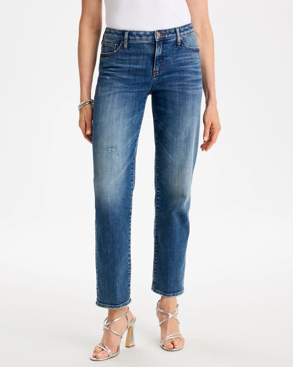 Girlfriend Straight Ankle Jeans