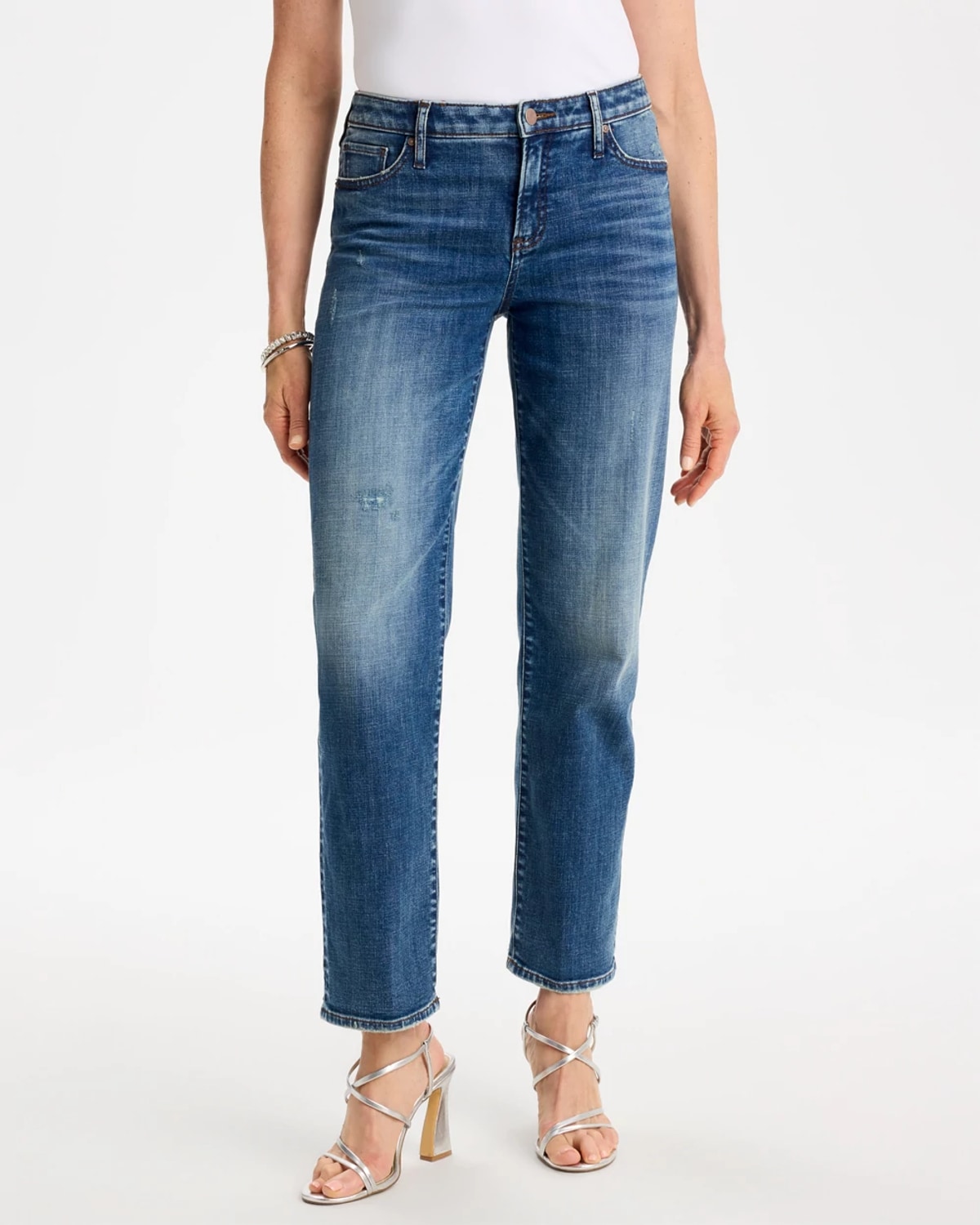 Chico's Girlfriend Straight Ankle Jeans In Autumn Sunset Indigo