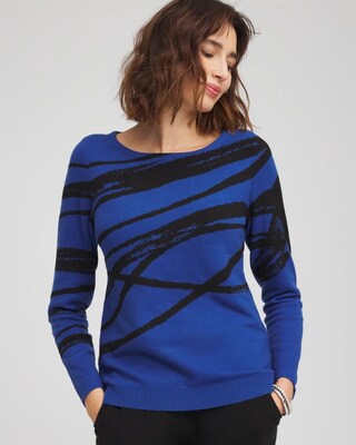 Zenergy® Luxe Cashmere Blend Swirl Pullover Top
