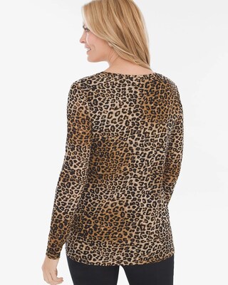 Cheetah-Print Mesh Top