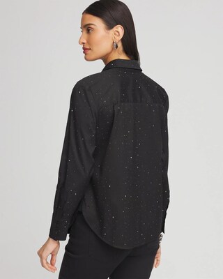 Sparkle Embellished Poplin Shirt click to view larger image.