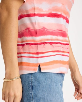 Grotto Mist Pima Elbow Sleeve Tee click to view larger image.