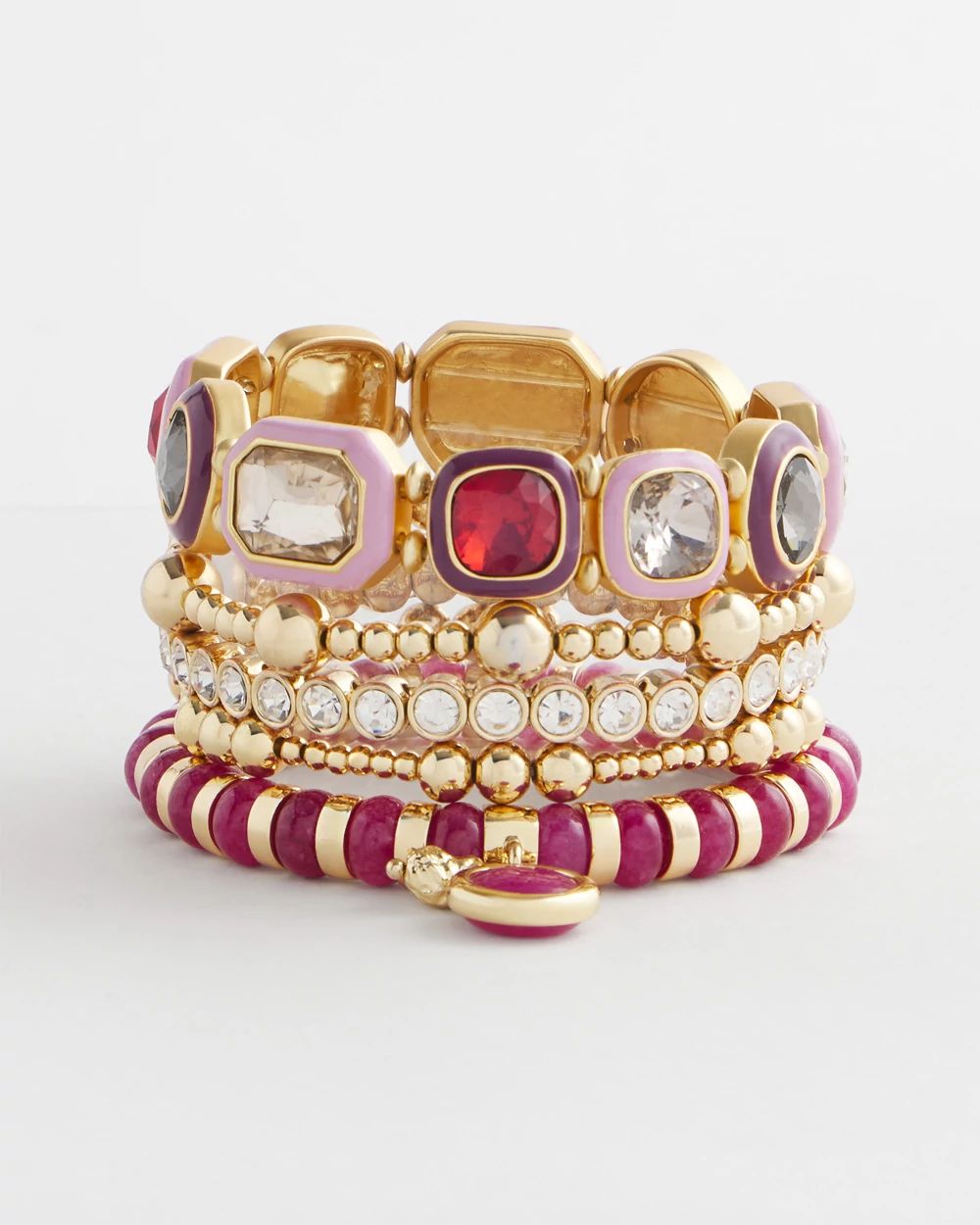 Pink Stone Stretch Bracelet