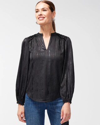 Shimmery Pintuck Shirt