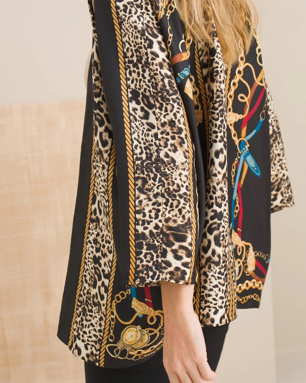 Animal-Print Kimono